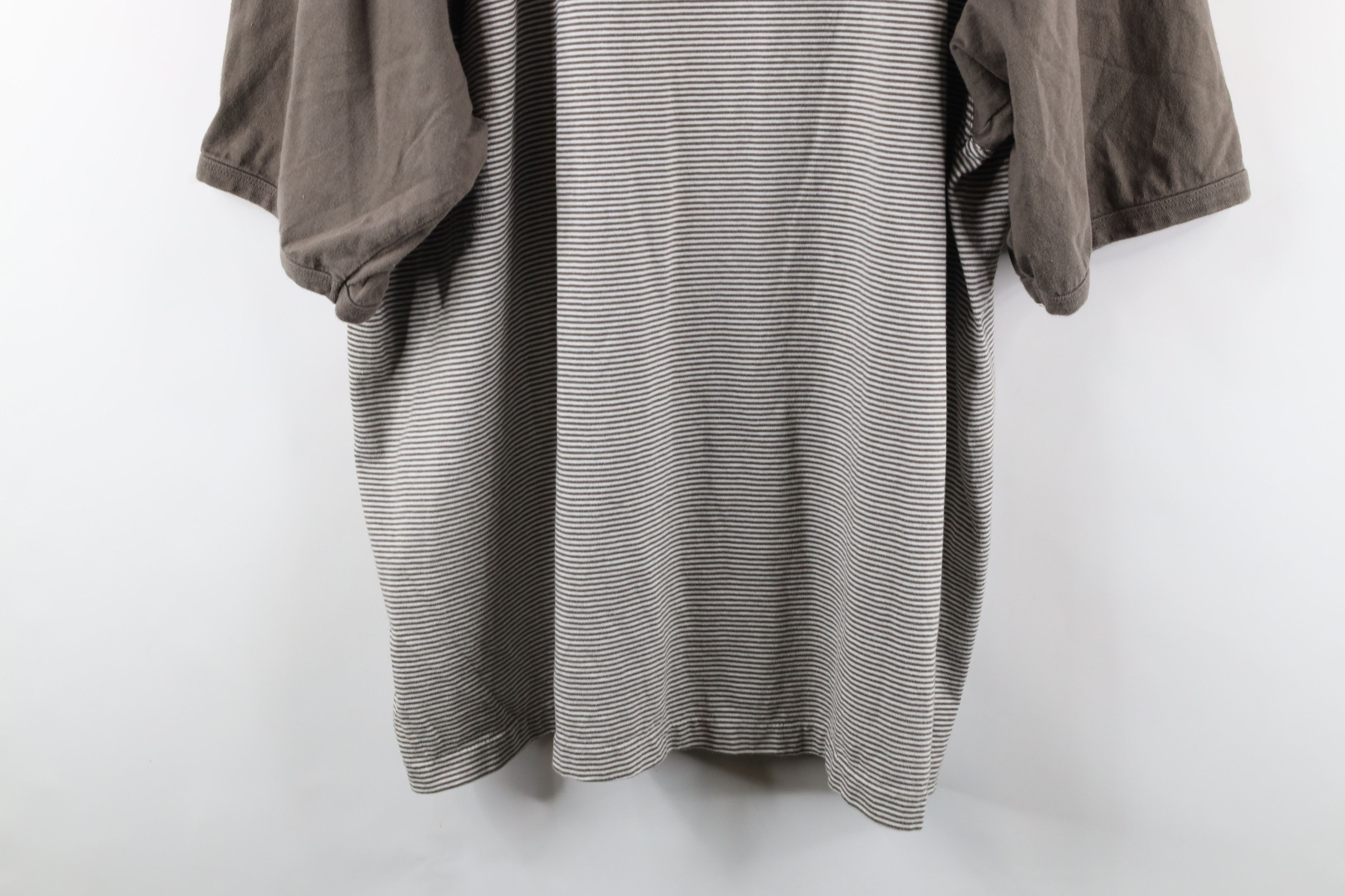 Nike × Vintage Vintage 90s Nike Golf Scott Mini Swoosh Striped T-Shirt Size US XL / EU 56 / 4 - 10 Thumbnail