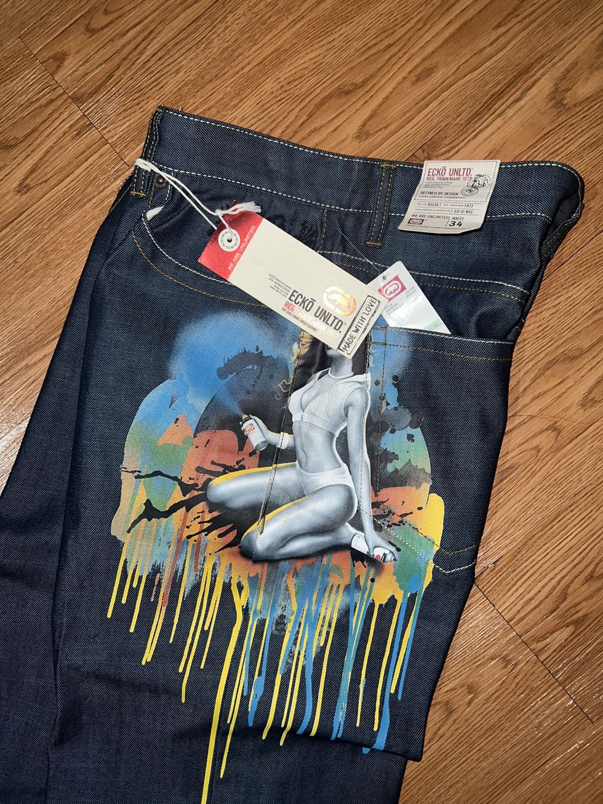 Ecko Unltd. × Vintage Vtg ECKO UNLTD RARE ITEM Size US 34 / EU 50 - 6 Thumbnail