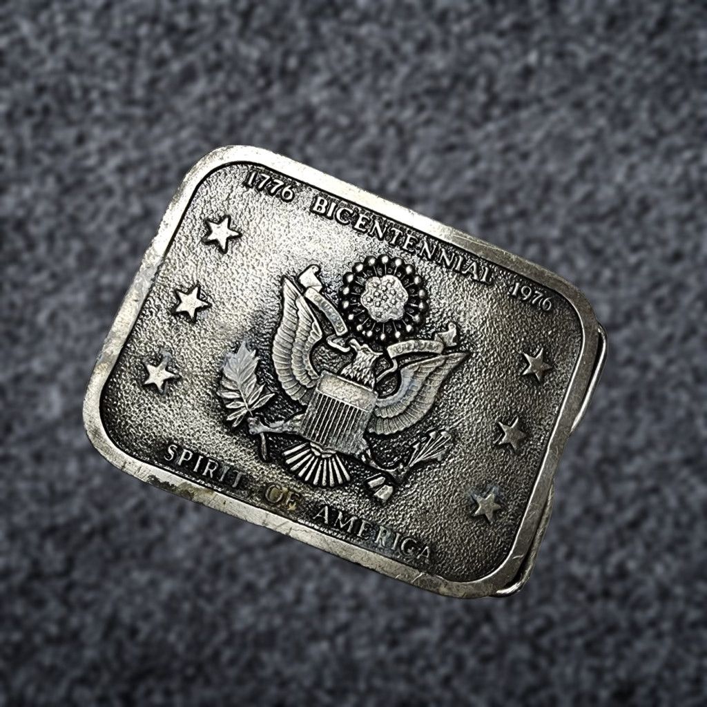 Vintage VINTAGE Napoleon Belt Buckle 1776-1976 Eagle Spirit of America Belt Buckle Size ONE SIZE - 1 Thumbnail