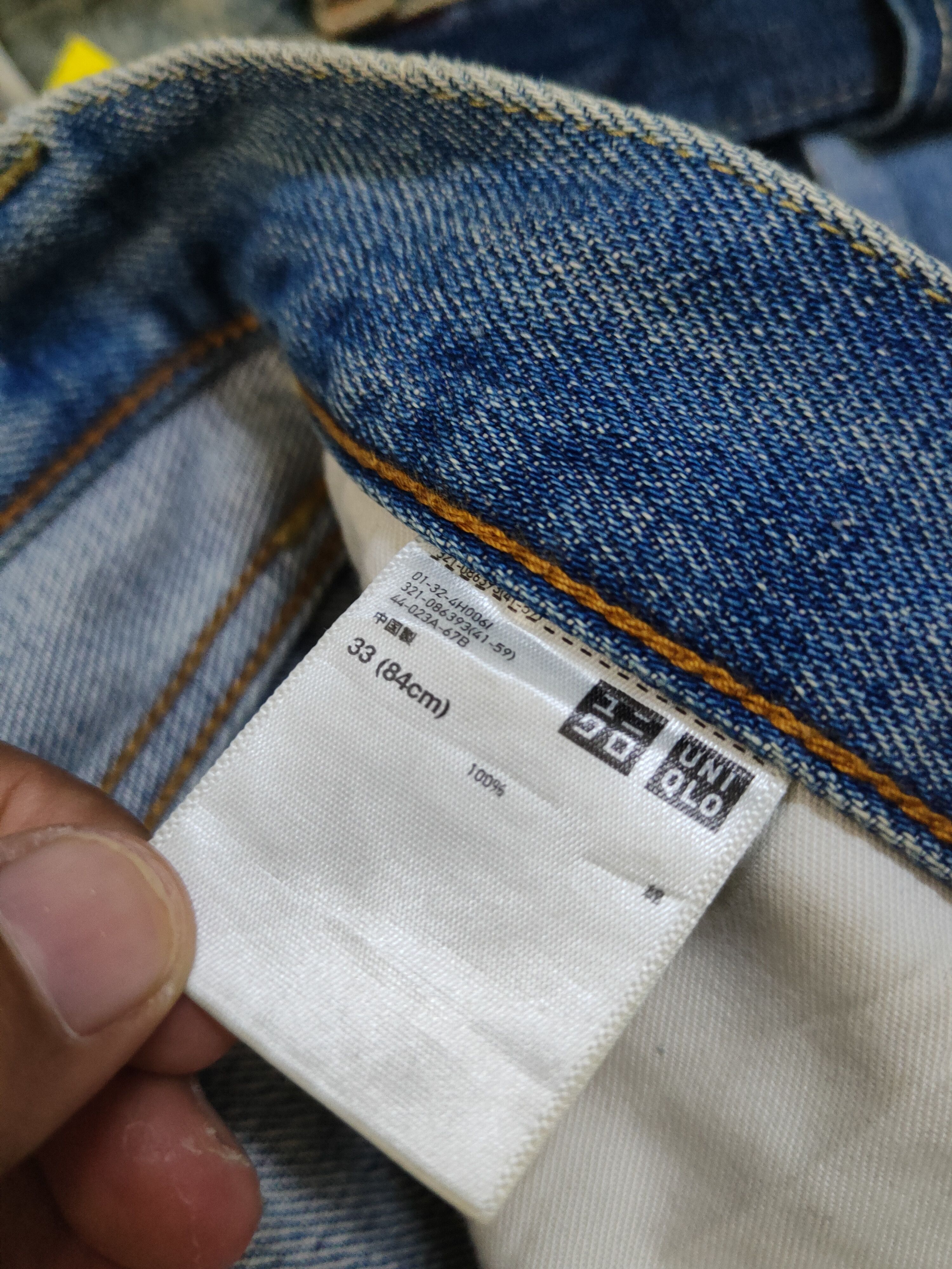 Japanese Brand Uniqlo Blue Faded Distressed Ripped denim Jeans #W2065 Size US 34 / EU 50 - 15 Thumbnail