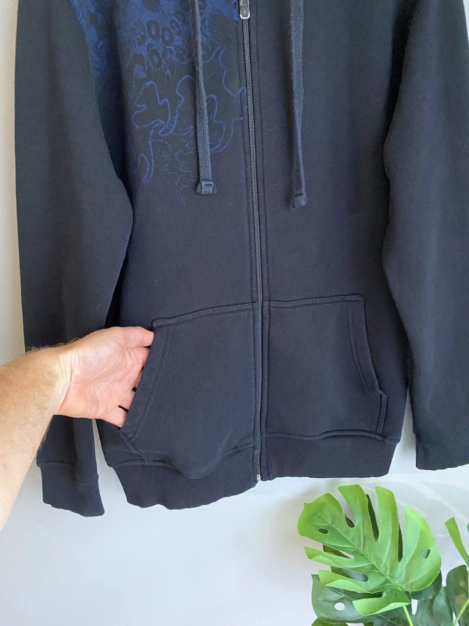 Vintage Vintage Fishbone Skull Graphic Print Y2K Zip Hoodie, Size M Size US M / EU 48-50 / 2 - 5 Thumbnail
