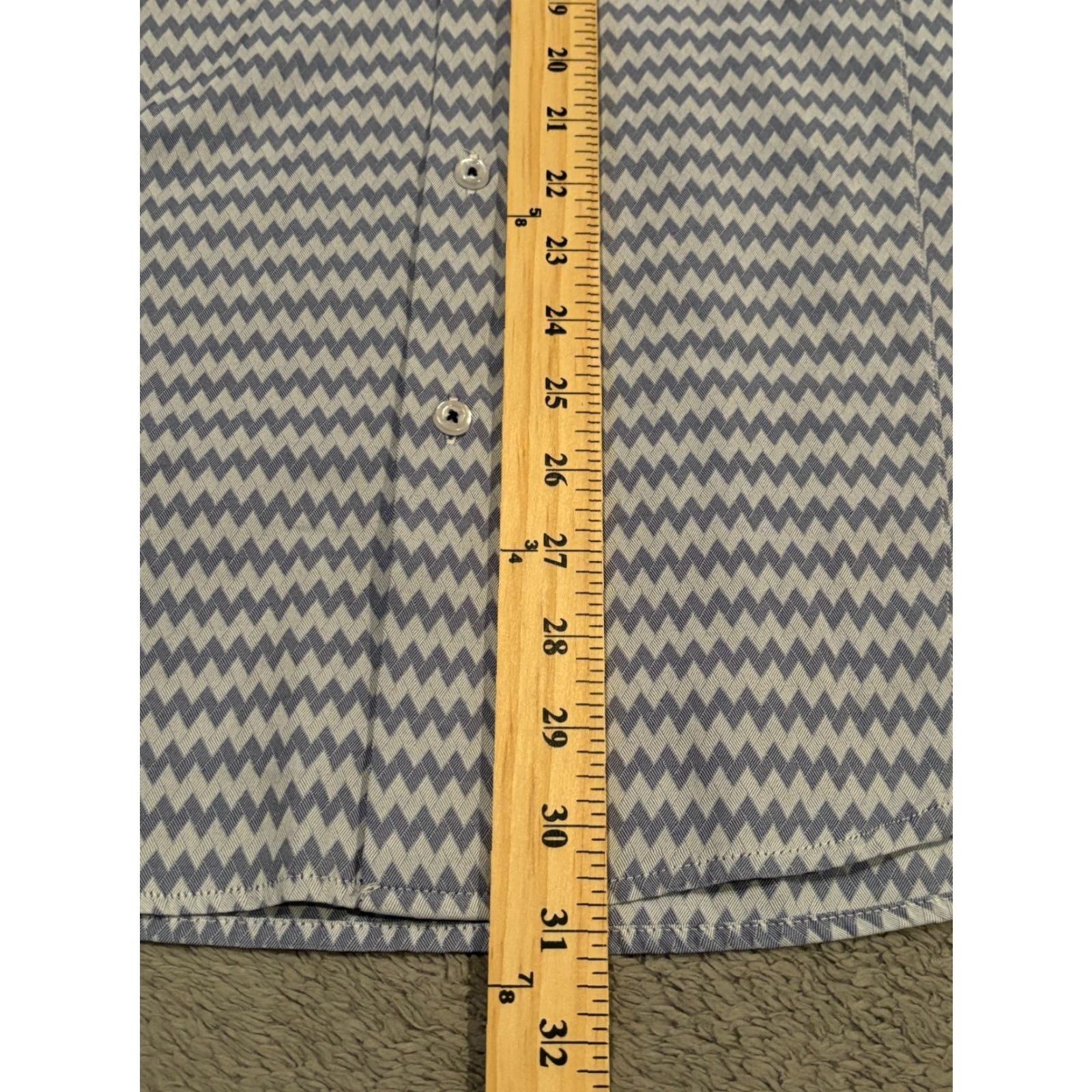 Vintage VINTAGE Rosso Milano Shirt Mens XL White Geometric Pattern Button-Up Long Sleeve Flip Cuff 17.5 Neck Collared Mens, Designer, Contrasting Trim Size US XL / EU 56 / 4 - 6 Thumbnail