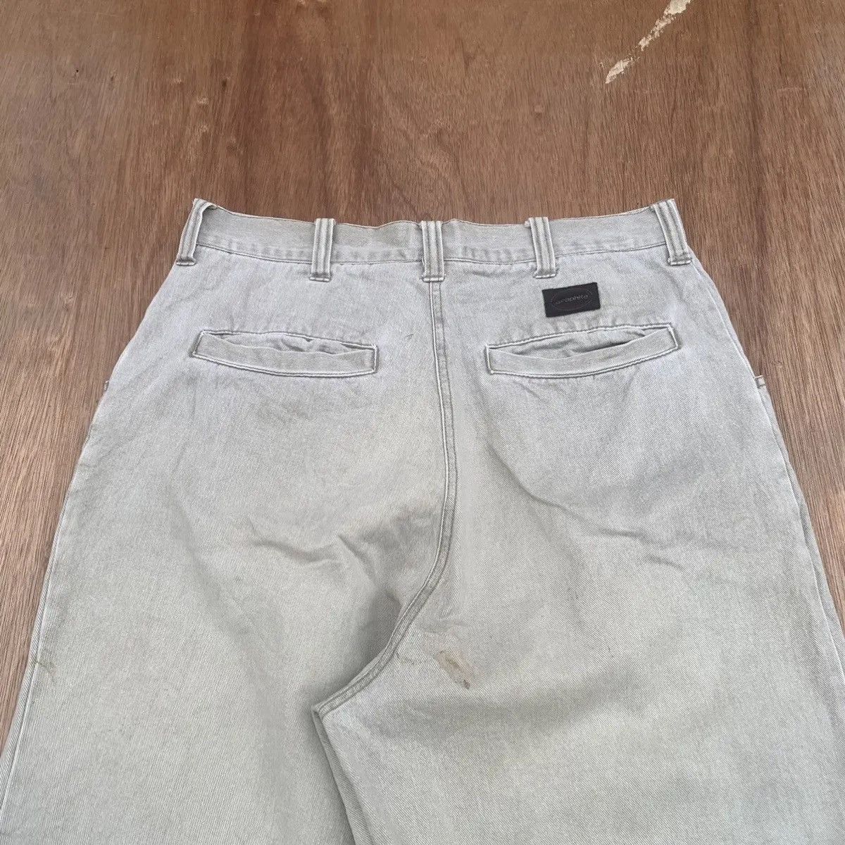 Japanese Brand BAGGY VINTAGE GRAP HITE TROUSERS SKATE GANG FADED PANTS Size US 30 / EU 46 - 10 Thumbnail