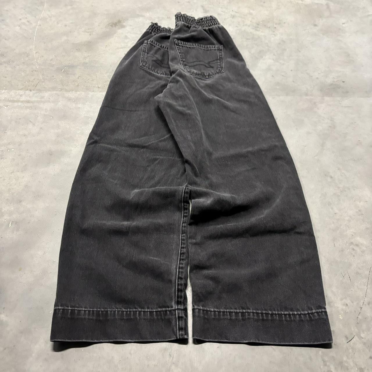 Japanese Brand × Vintage Crazy Vintage Y2K/2000s Faded Black Skater Pants! Size US 29 - 4 Thumbnail