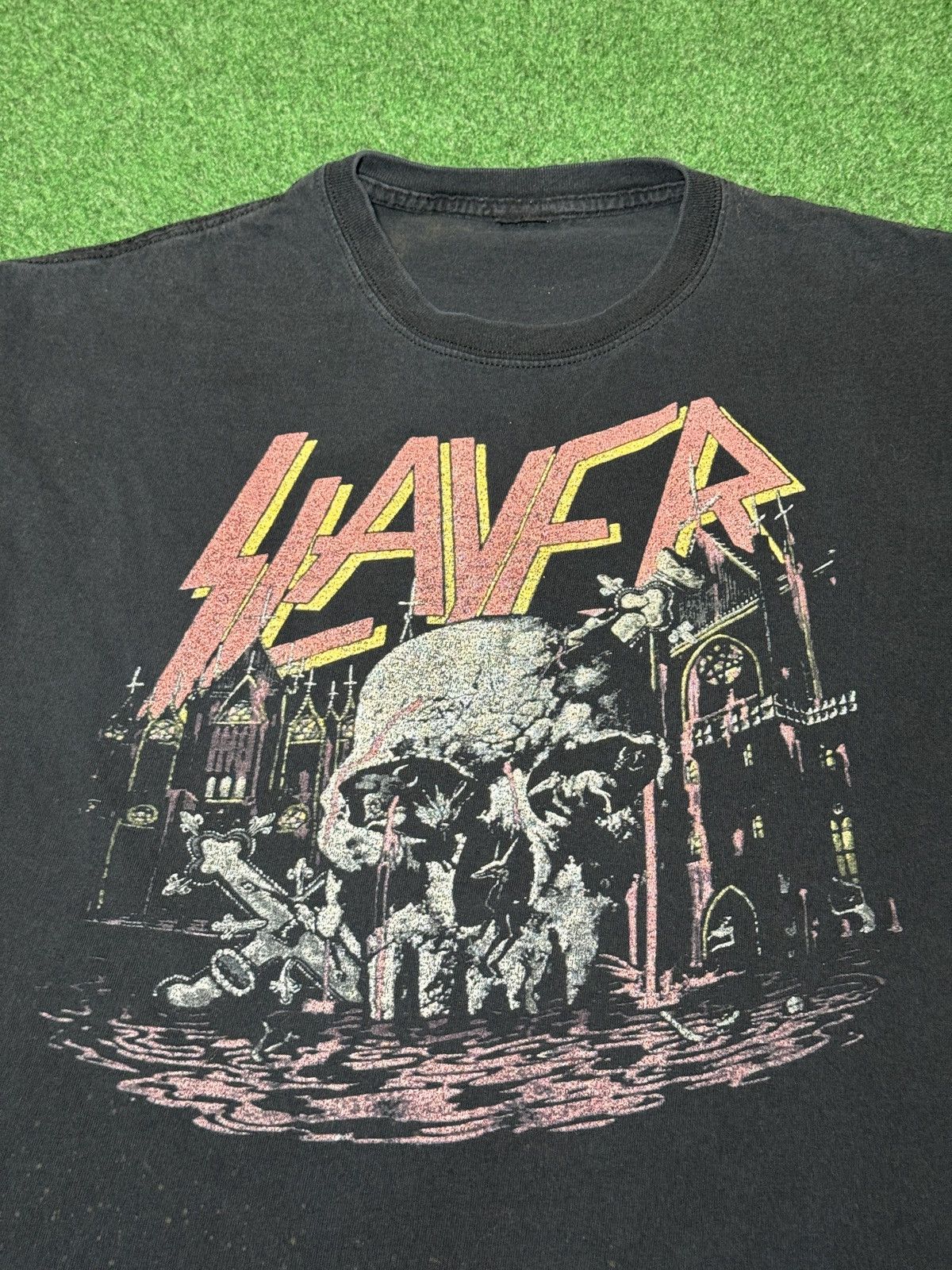 Band Tees Vintage Slayer Cutoff Sleeveless 80s 90s Lrg Band T Shirt Size US L / EU 52-54 / 3 - 2 Thumbnail