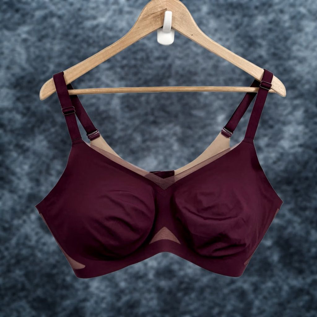 Vintage Honeylove Bra Women 1X Wireless Seamless Comfy Stretch V Neck Liftwear Padded Red Size ONE SIZE - 1 Thumbnail