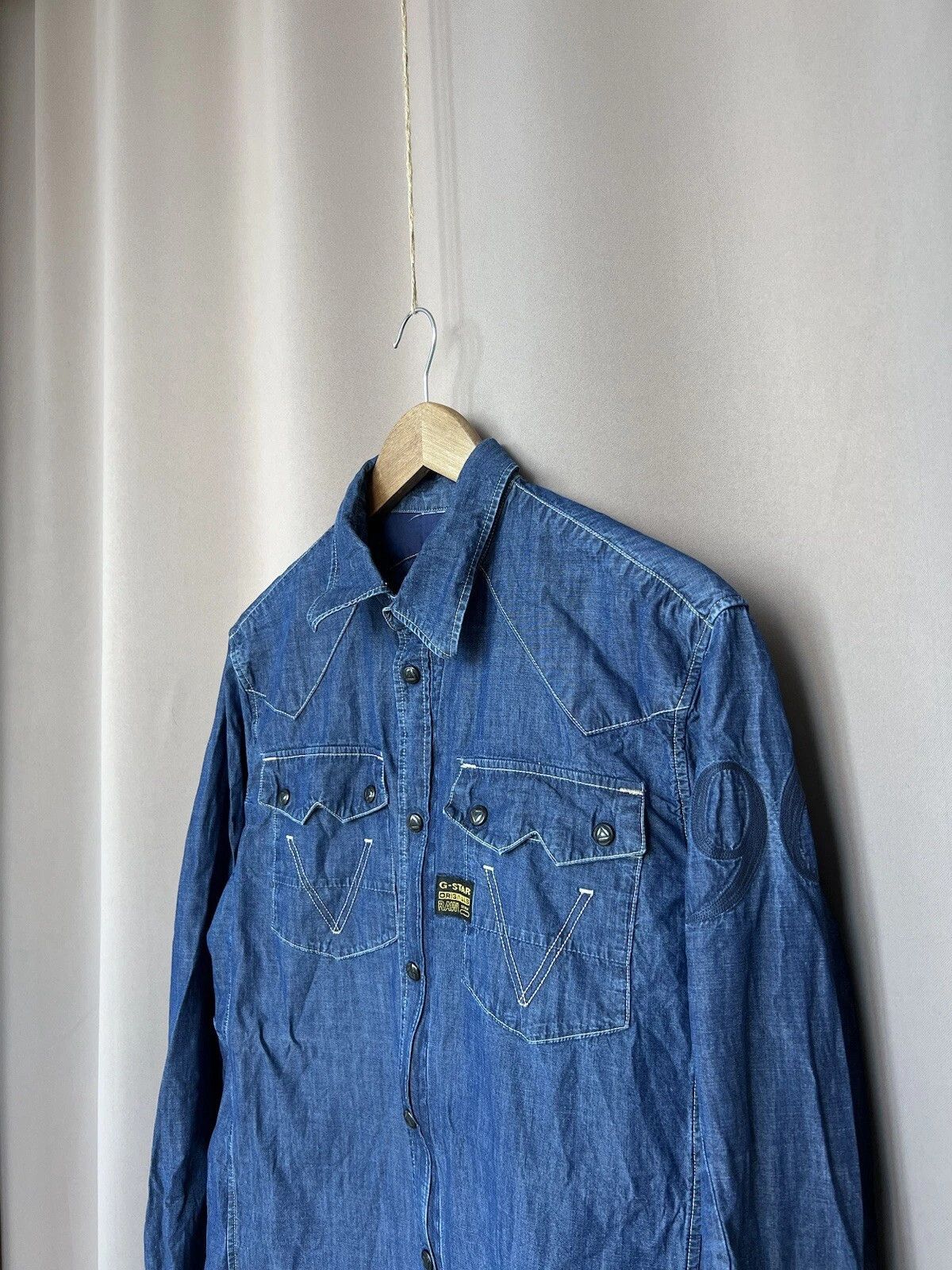 G-Star G-Star Raw Denim Motor Front Shirt Men Size M Long Sleeve Size US M / EU 48-50 / 2 - 4 Thumbnail