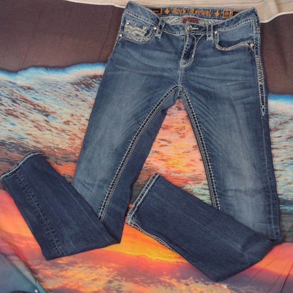 Rock Revival Rock revival sukara mid rise straight jeans 29 Size 29" - 2 Thumbnail
