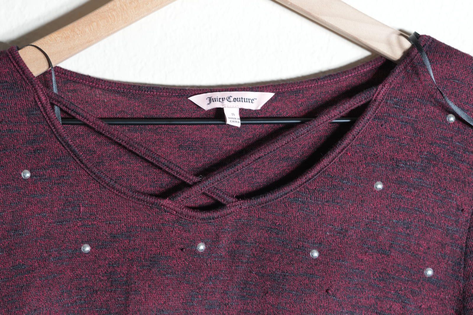 Juicy Couture Jeans Juicy Couture Shirt Women's S Burgundy Long Sleeve Size S / US 4 / IT 40 - 6 Thumbnail