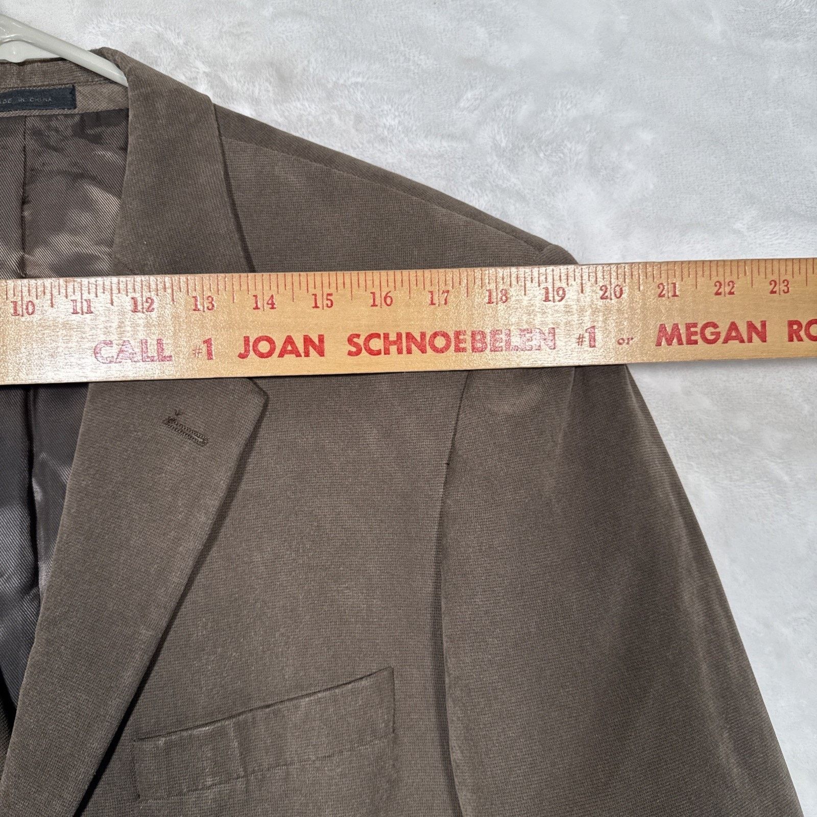 Andrew Fezza 42L - ANDREW FEZZA Lt Brown POLYESTER BLAZER SPORT Size 42L - 9 Thumbnail