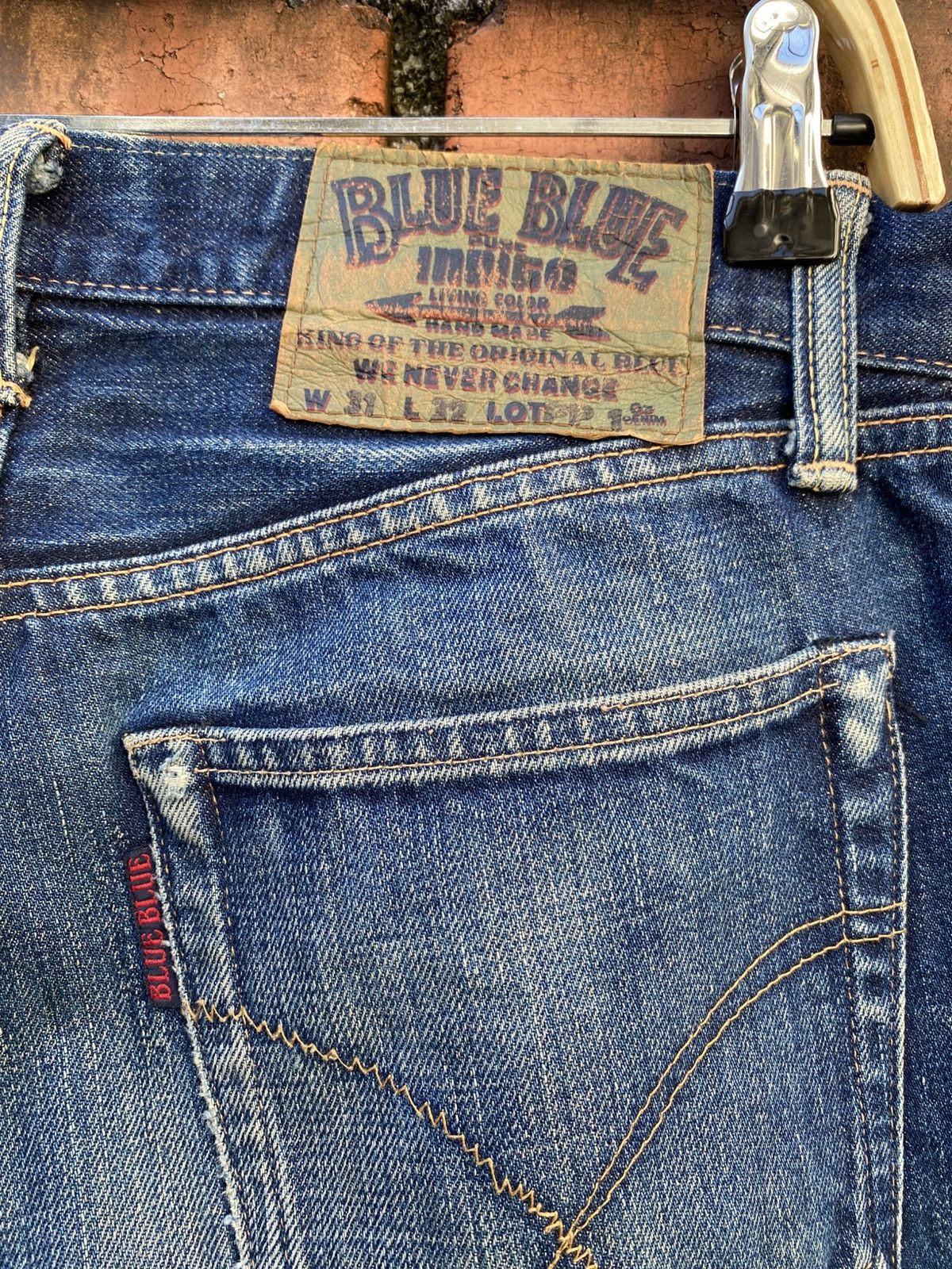 Blue Blue Japan W31x31 vintage blue blue japan redline denime Size US 31 - 6 Thumbnail
