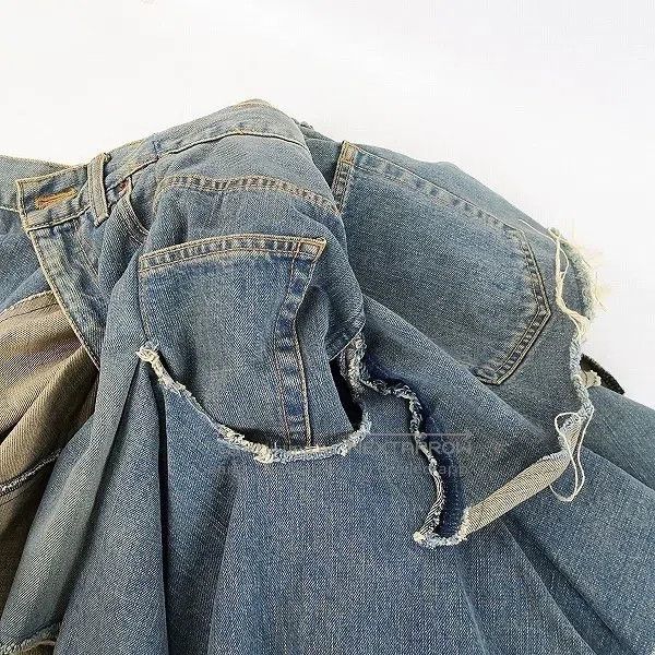 Junya Watanabe Junya Watanabe size S Floral pleated denim skirt Size 23" - 4 Thumbnail