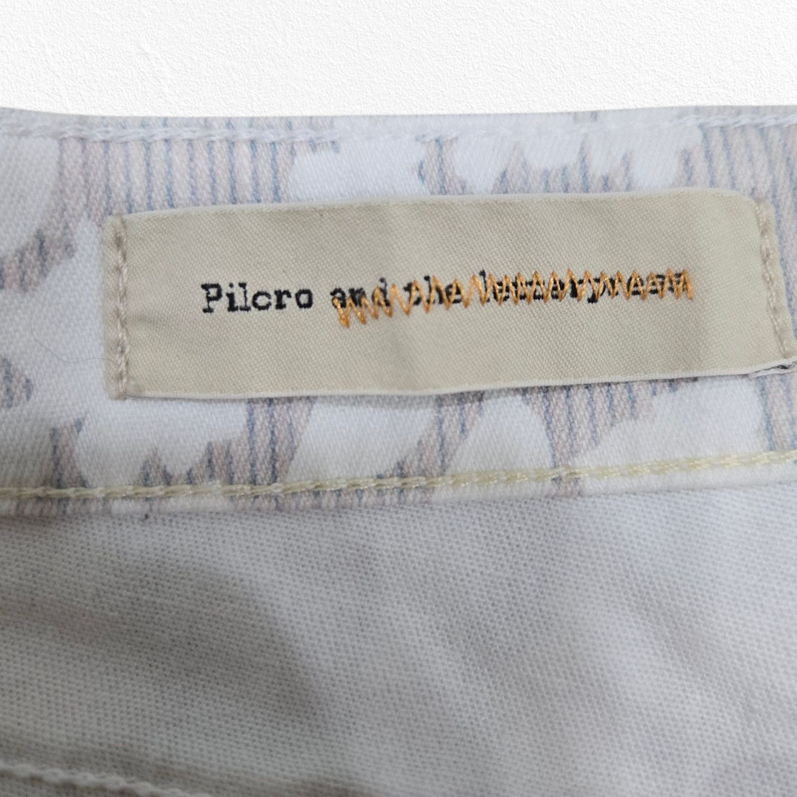 Anthropologie Pilcro Gray Floral Cropped Straight Leg Pants Size 32 Size 32" / US 10 / IT 46 - 7 Thumbnail