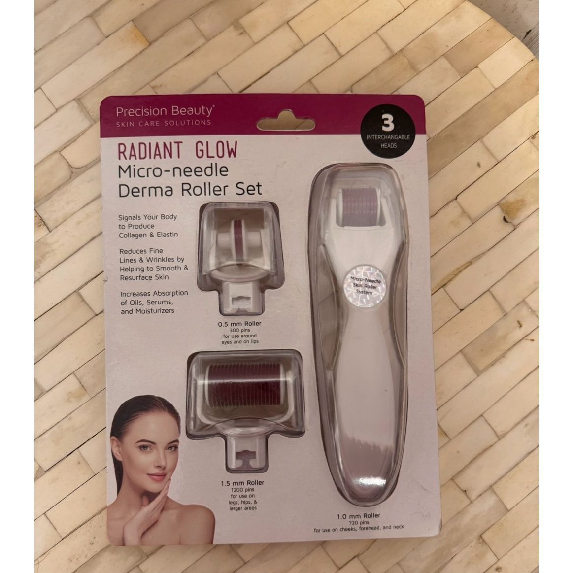 Other Precision Beauty Radiant Glow Microneedle Derma Roller Set 3 Size ONE SIZE - 3 Thumbnail