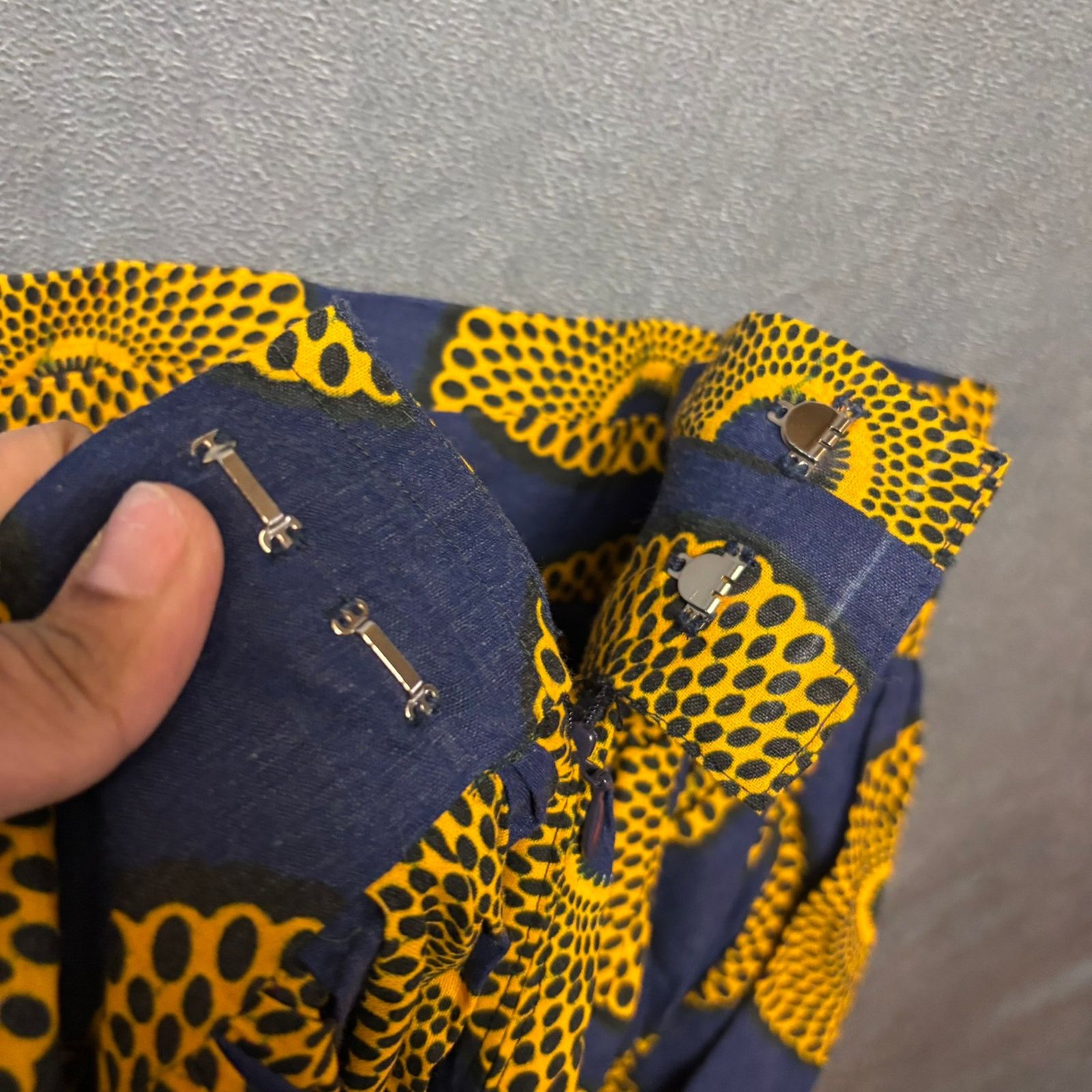 Other Abstract Kiputo Skirt African Print Peacock Feather Line Art Size 28" / US 6 / IT 42 - 7 Thumbnail