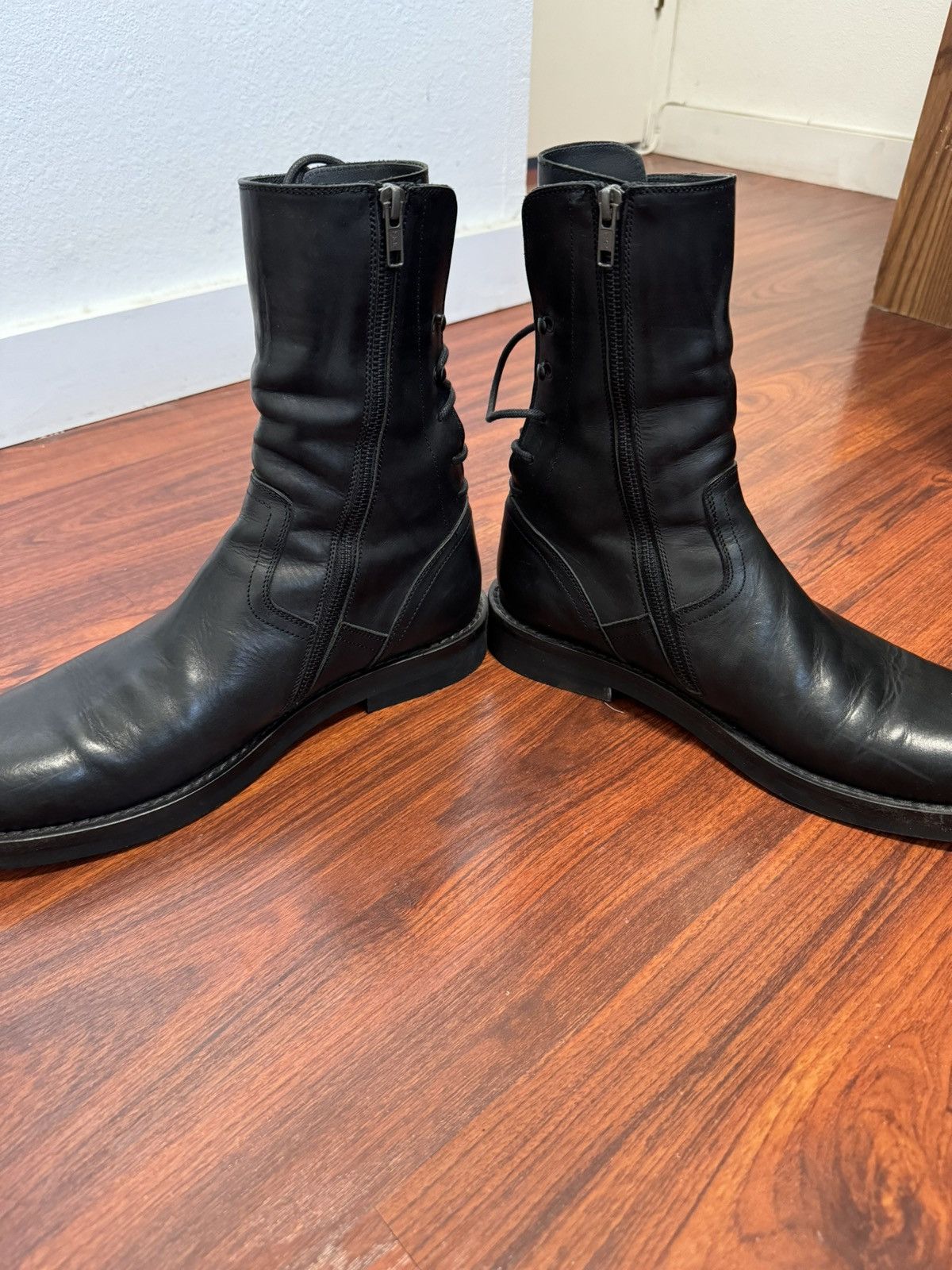 Ann Demeulemeester Ann Demeulemeester Back Lace Vitello Boots Size US 9.5 / EU 42-43 - 5 Thumbnail