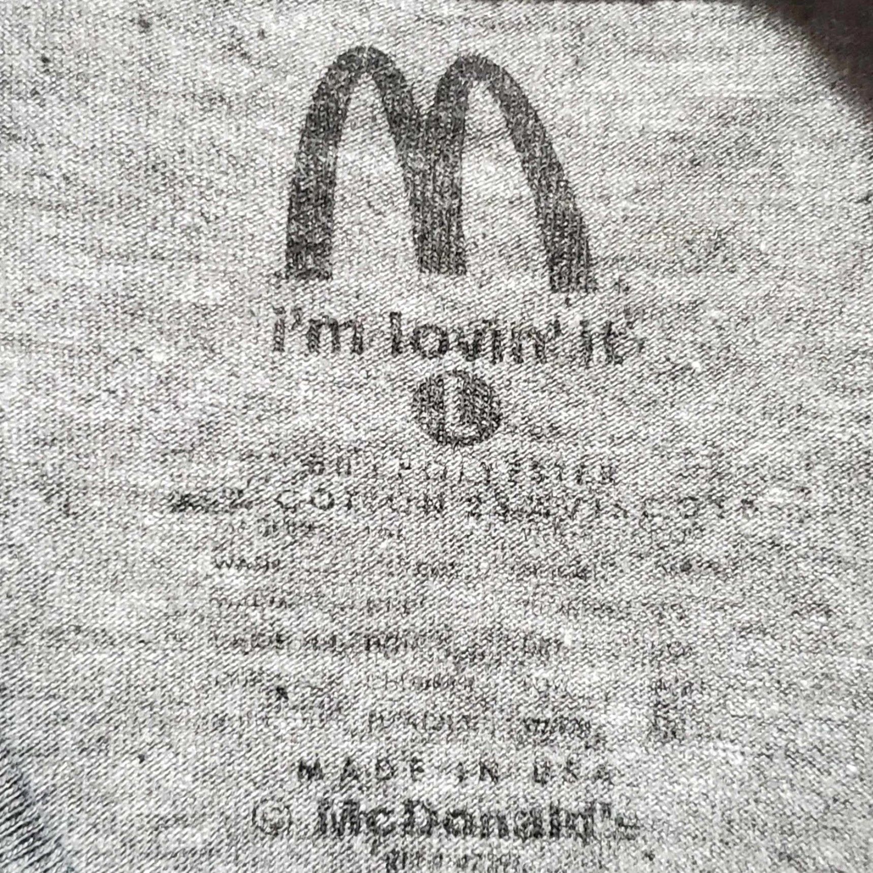 Vintage Mcdonald’s Special Edition Shirt T-Shirt McDonald’s Mens Regular Large Gray Cotton Crew Neck Short Sleeve Limited Edition Vintage No Size US L / EU 52-54 / 3 - 3 Thumbnail