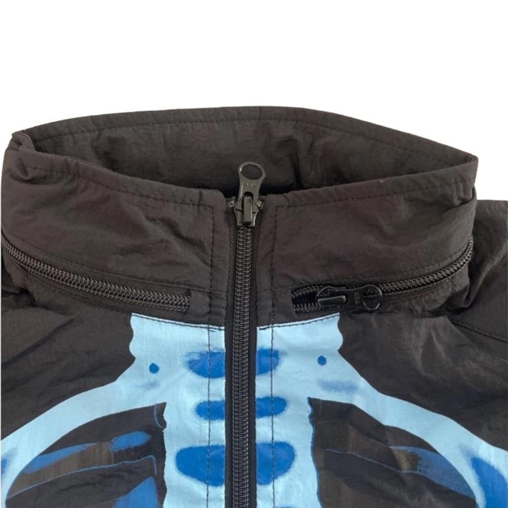 Market NWOT Market Injuries Track Jacket in Black/ Blue Unisex Sz M Size US S / EU 44-46 / 1 - 4 Thumbnail