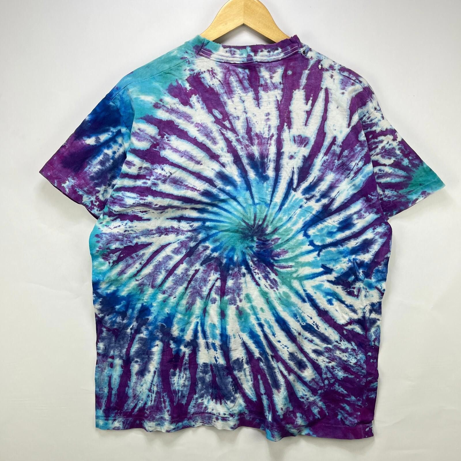 Fruit Of The Loom Vintage 90s Tie Dye Liquid AOP T Shirt Hippie XL Size US XL / EU 56 / 4 - 9 Thumbnail