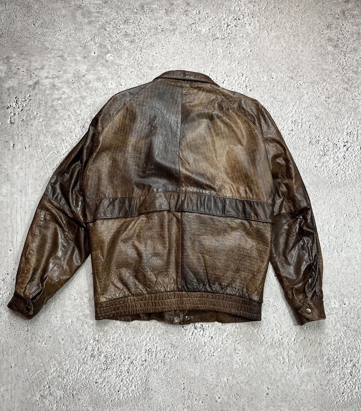 Genuine Leather Vintage Military Aviator Pilot Leather Jacket S Distressed Size US S / EU 44-46 / 1 - 14 Thumbnail