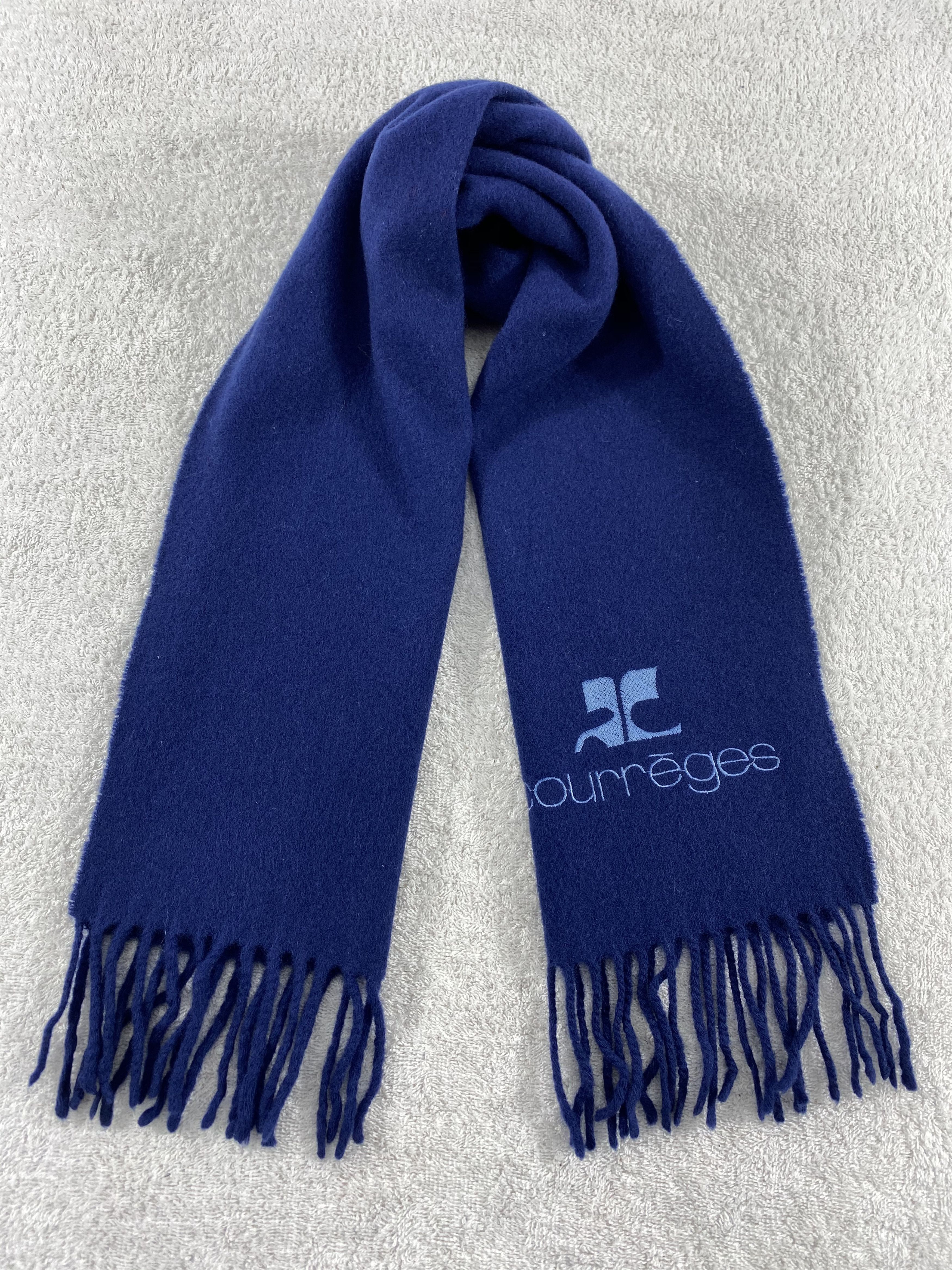 Courreges × Vintage Courreges Homme Scarf / Muffler / Neckwear - WW1787 Size ONE SIZE - 1 Thumbnail