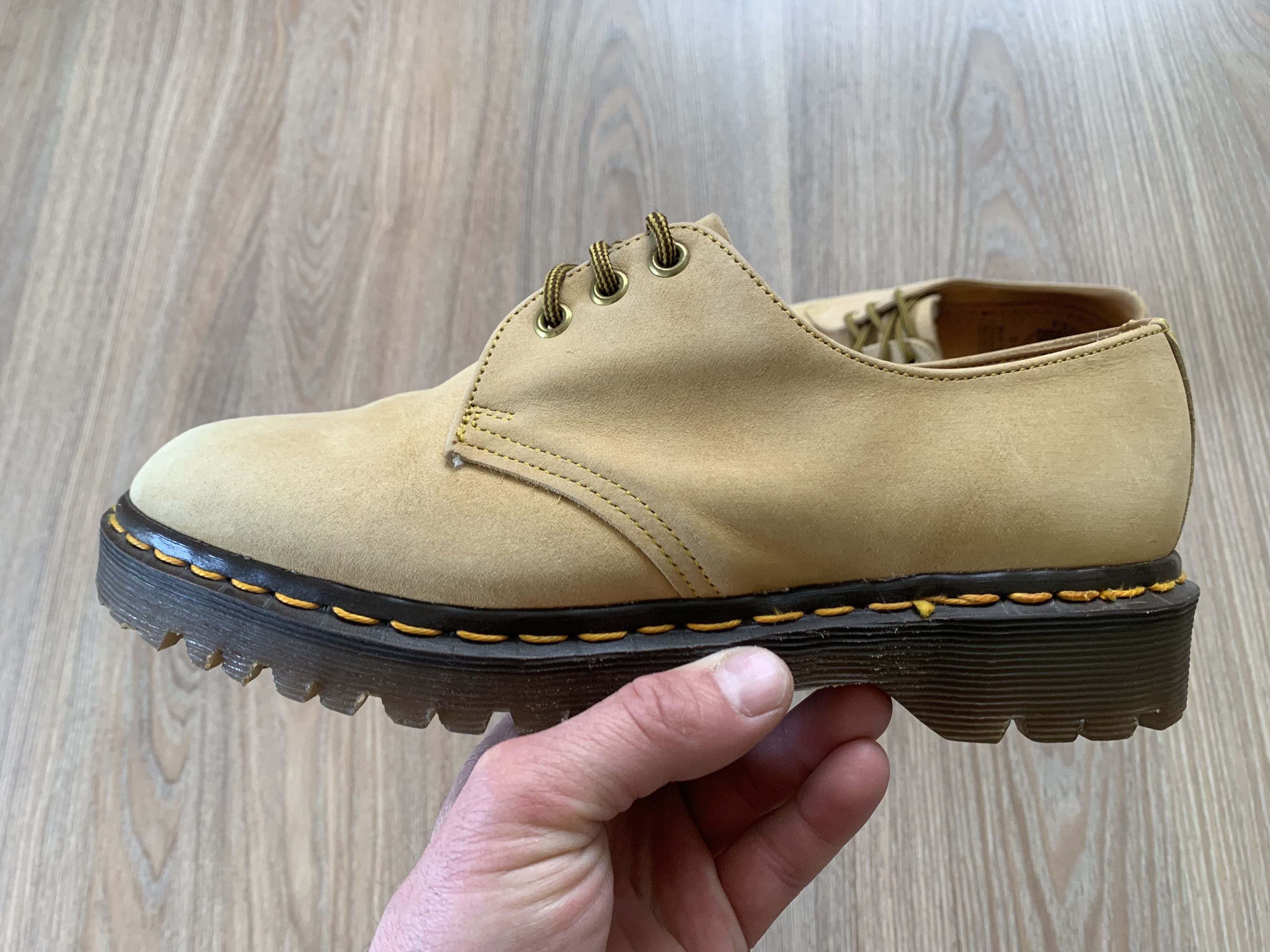 Dr. Martens Dr. Martens Men's Leather Oxfords Savannah Light Tan Unisex Size US 7 / EU 40 - 3 Thumbnail