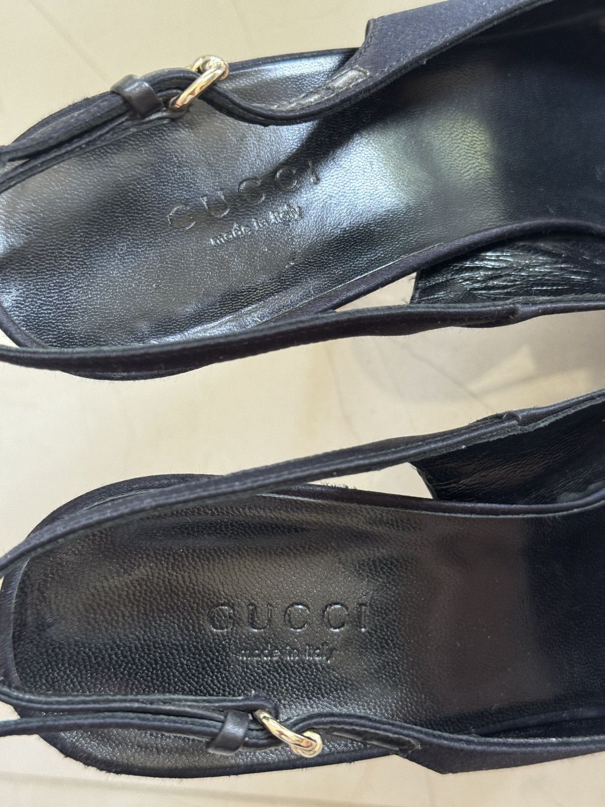 Gucci Gucci Crystal Heel Satin Slingbacks Size US 8 / IT 38 - 7 Thumbnail