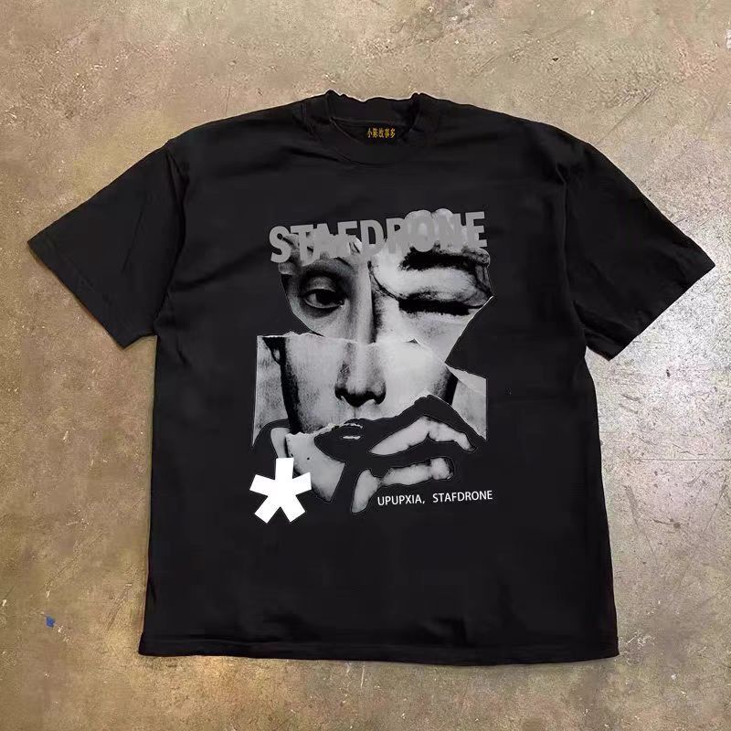 Vintage Black retro face print t-shirt Size US M / EU 48-50 / 2 - 1 Thumbnail