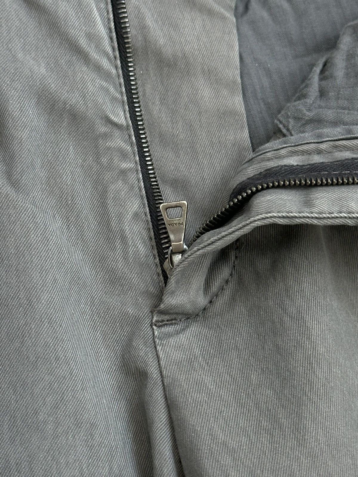 Prada *NEW* PRADA FW 2011 Washed Nylon Gray Pants Vintage wool Size US 32 / EU 48 - 9 Thumbnail