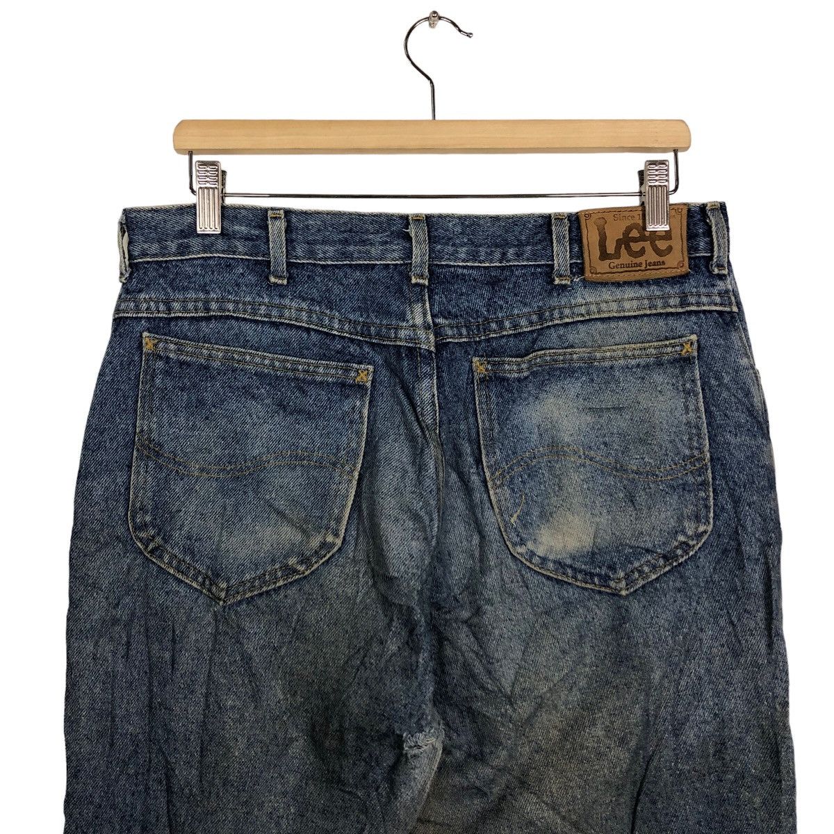 Lee 🔥Rare Distressed Denim Jeans Lee Usa Punk Design Size US 32 / EU 48 - 8 Thumbnail