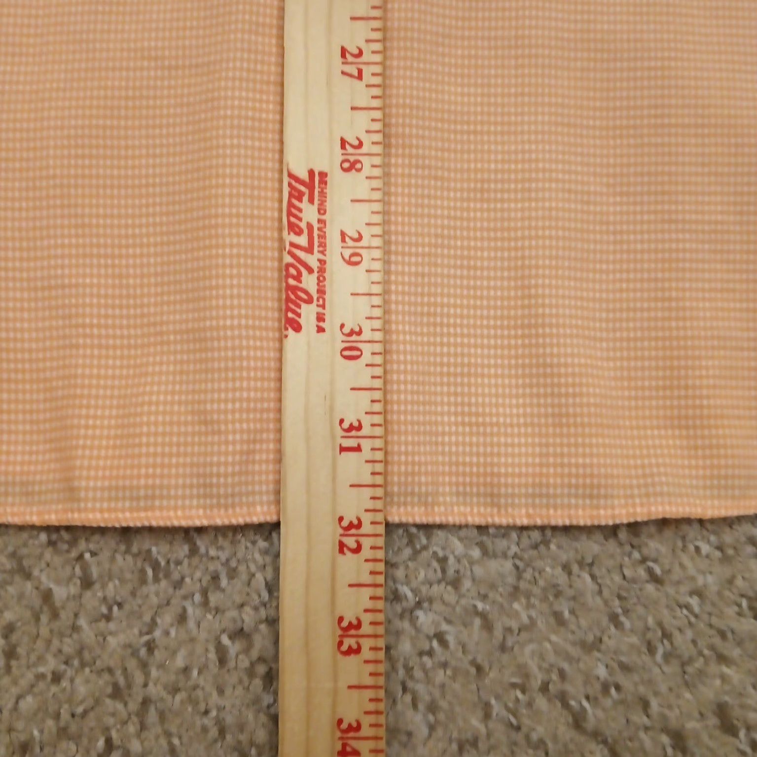 Van Heusen Van Heusen Shirt Mens 17.5 Orange Micro Check Long Sleeve Button Up Cotton Blend Size US XXL / EU 58 / 5 - 7 Thumbnail