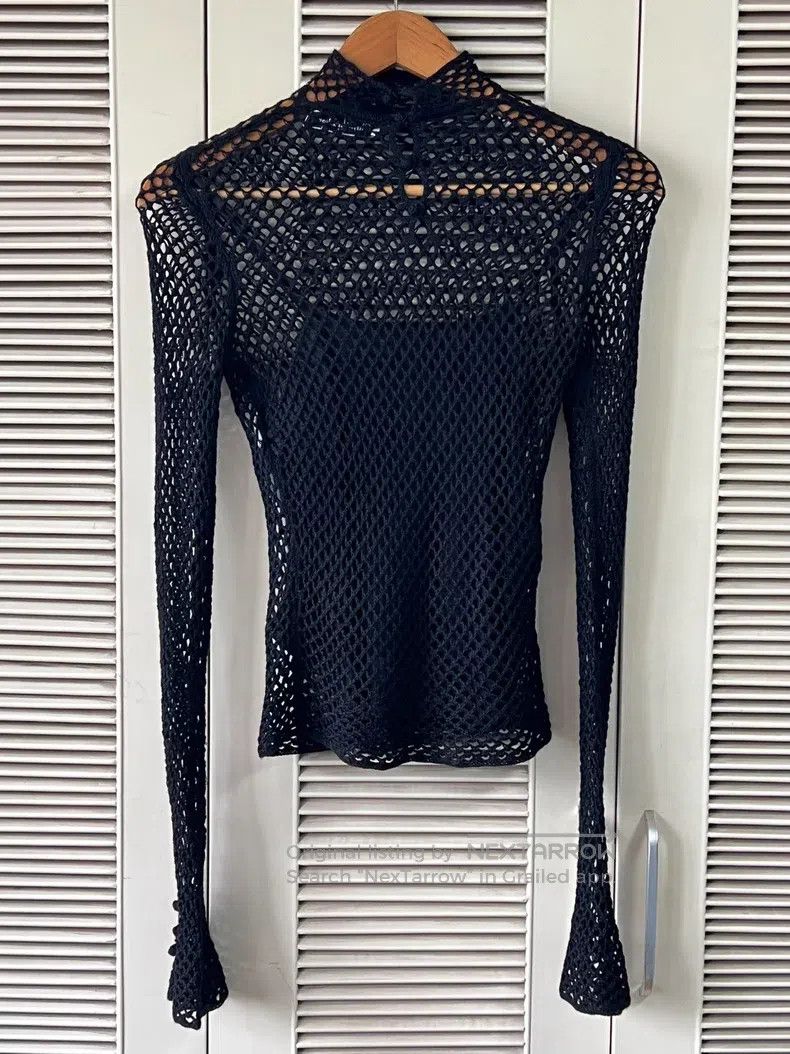 Dior Dior Hollow-knit high-necked long sleeves Size XXS / US 00 / IT 34 - 2 Thumbnail