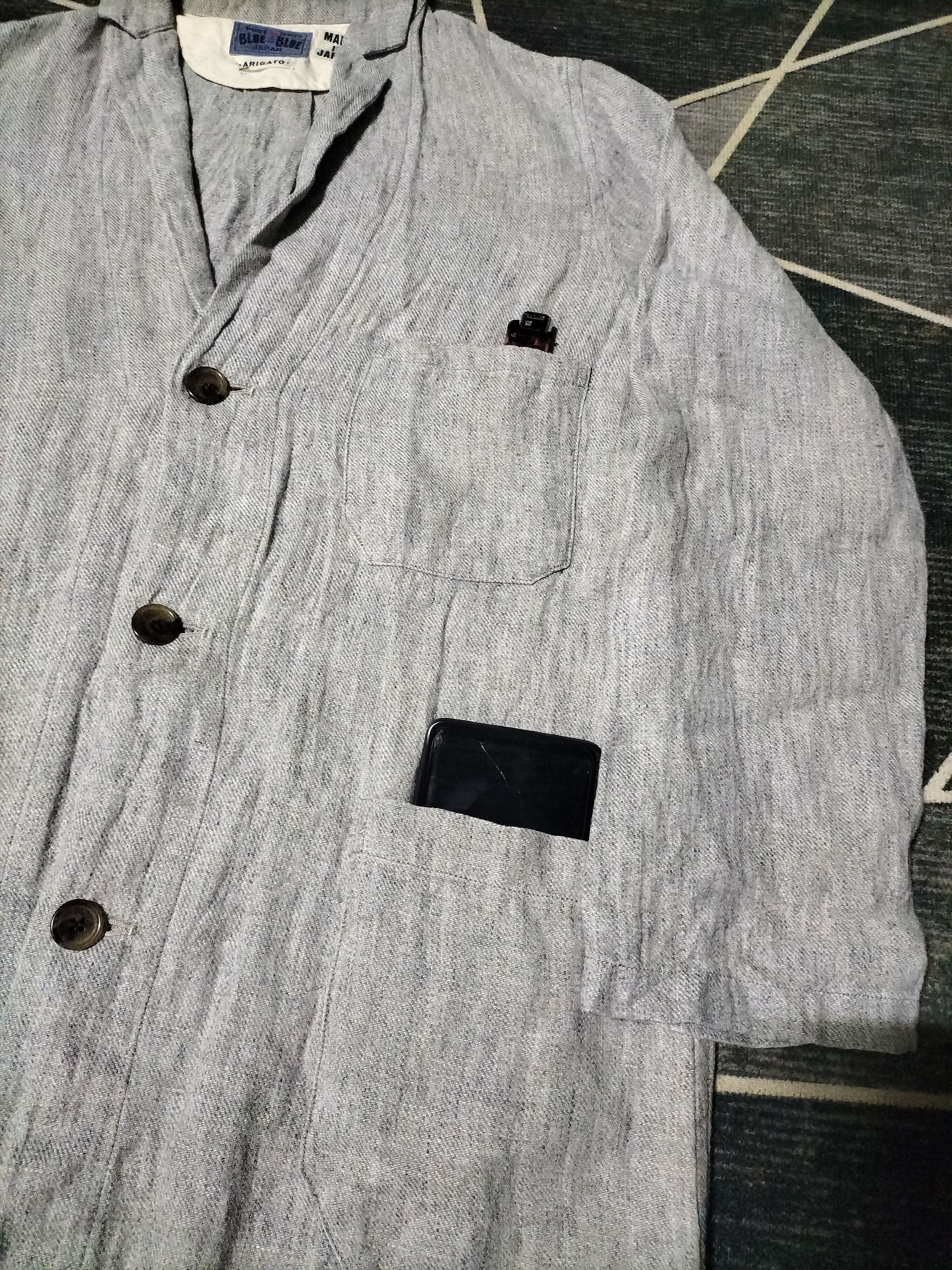 Blue Blue Japan Vintage Blue Japan Arigato Lab Coat Soft Denim Gray Salt Size US S / EU 44-46 / 1 - 3 Thumbnail