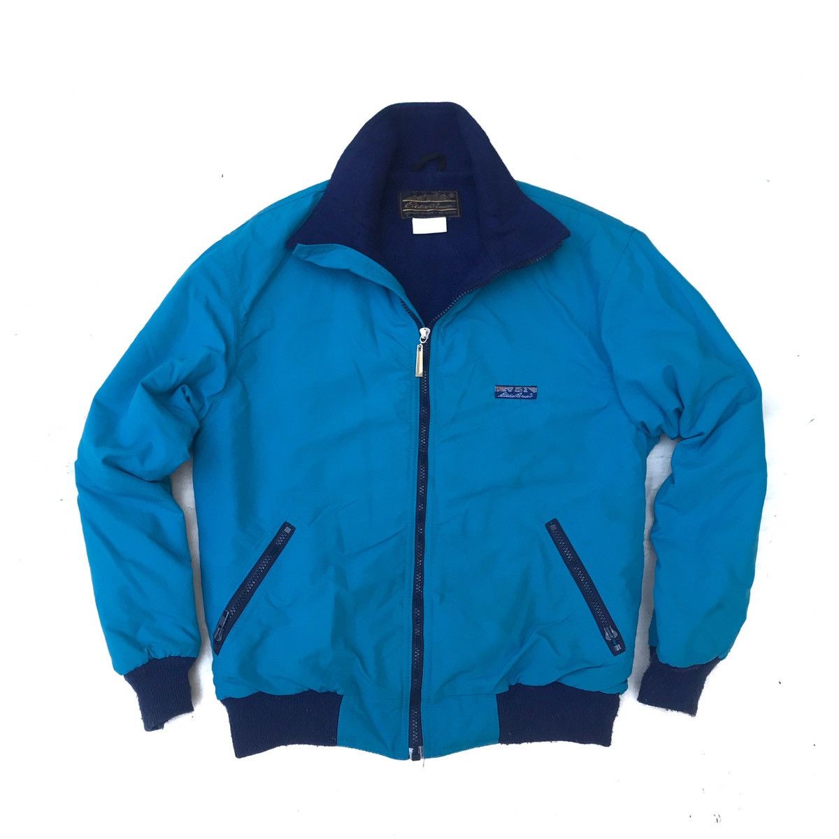 90s Eddie Bauer Polar Fleece lined Bomber jacket teal USA