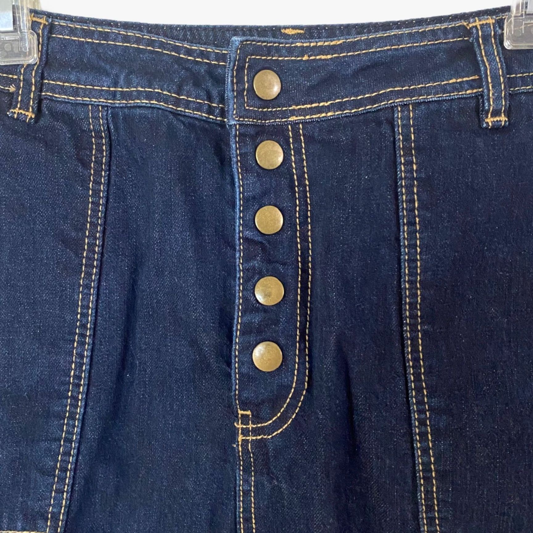 Free People **Free People Blue Denim High Waisted Mini Skirt Women's Size 28** User: **Free People Blue Denim High-Waisted Mini Skirt Size 28** Size 28" / US 6 / IT 42 - 5 Thumbnail