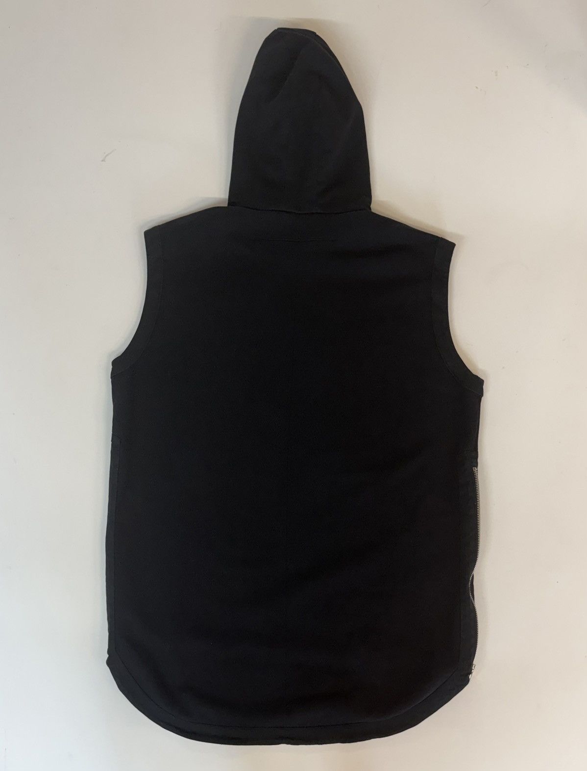 Givenchy GIVENCHY PARIS — Sleeveless Side-Zip Hoodie Vest Black | XL Size US XL / EU 56 / 4 - 12 Thumbnail