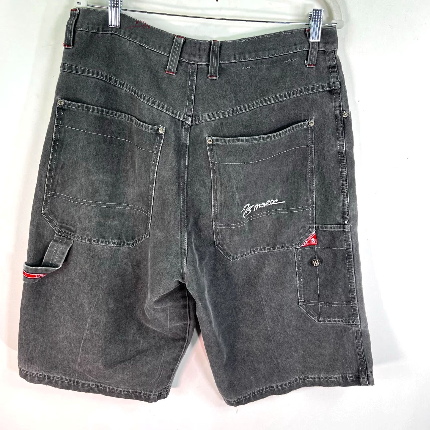 Denime PJ Mark Cargo Shorts Mens Size 38 Black Denim Pockets High Rise American Size US 38 / EU 54 - 5 Thumbnail