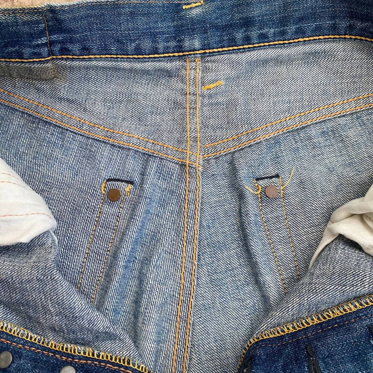 Evisu × Vintage RARE EVISU SMALL DAICOCK JAPAN SELVEDGED DISTRESSED BJ07-09 Size US 29 - 4 Thumbnail