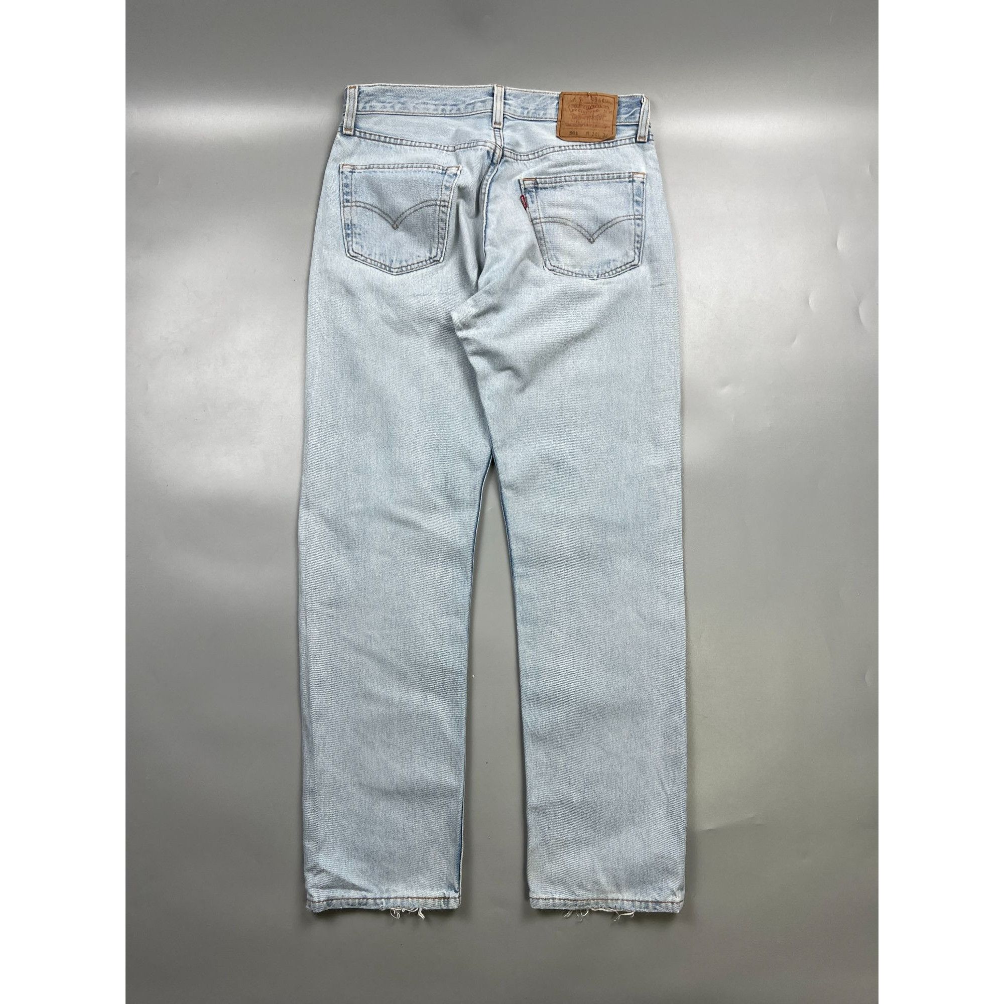 Levi's Levi’s 501 Made in USA Light Wash Denim Jeans Pants (Y0898) Size US 34 / EU 50 - 12 Thumbnail