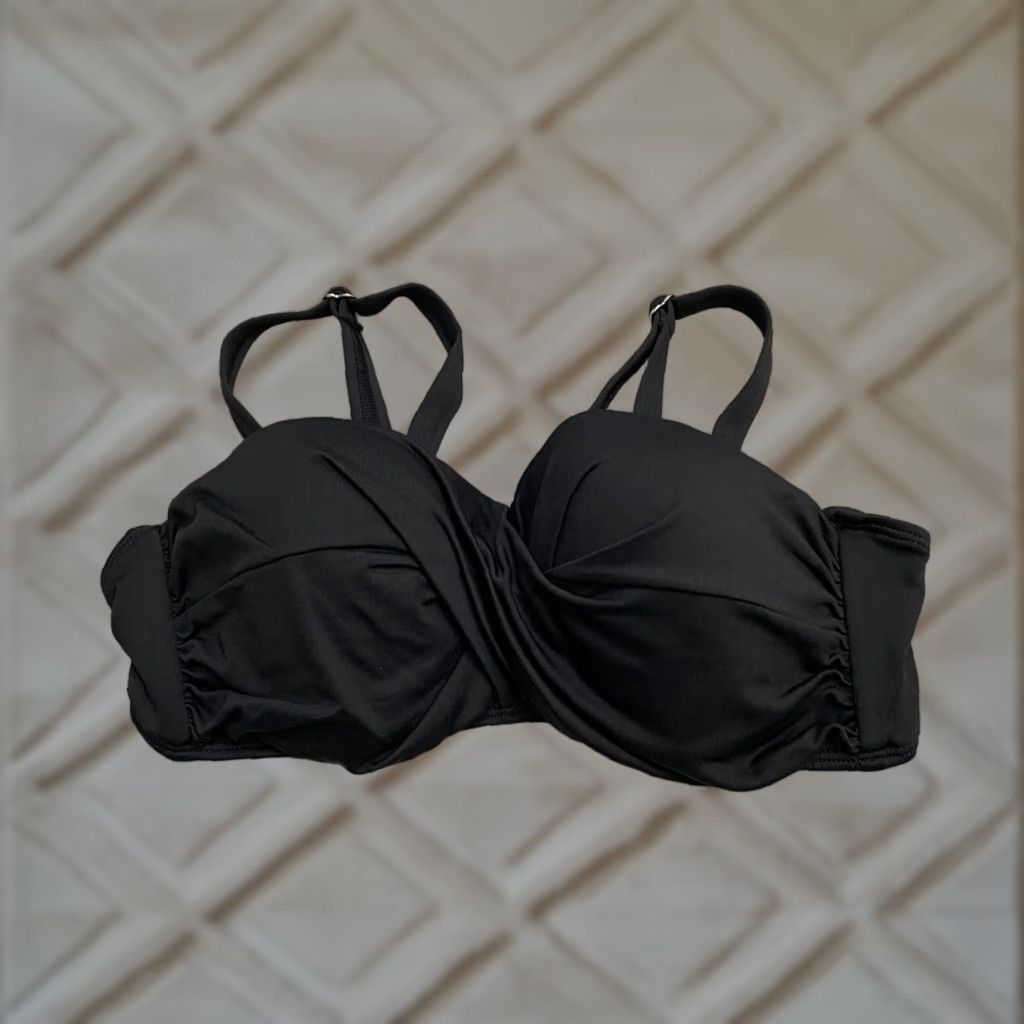 Twisted X Pualani Hawaii Bikini Top Twisted Womens XL Black Padded Adjustable Swimwear Size XL / US 12-14 / IT 48-50 - 1 Thumbnail