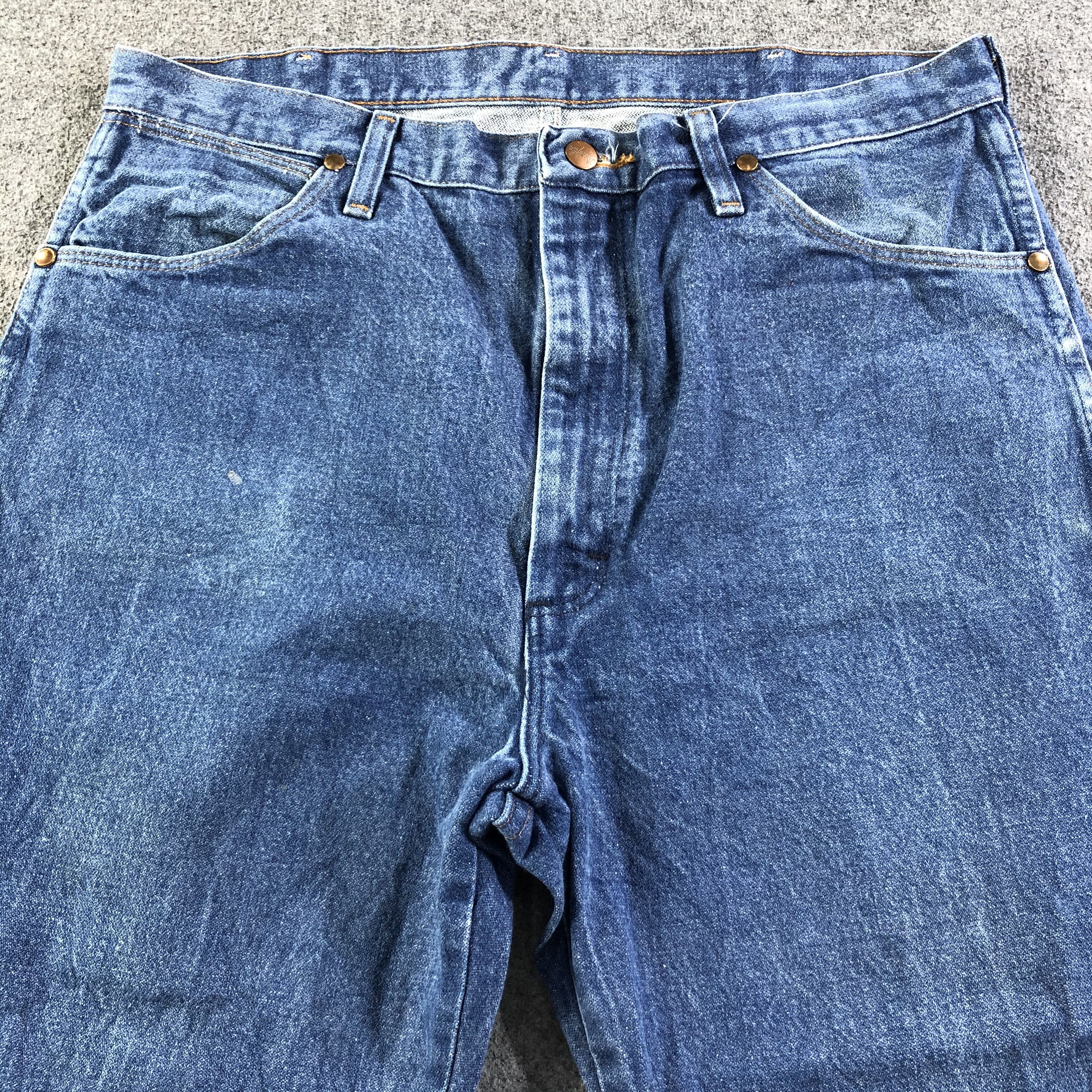Japanese Brand Vintage 80s Blue Wash Wrangler Jeans-J2850 Size US 36 / EU 52 - 3 Thumbnail