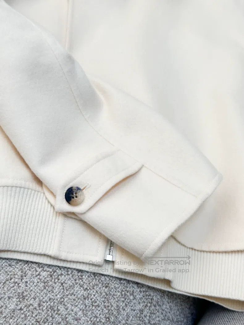 Hermes Hermes Beige Cashmere Double-faced Short Coat Size XXS / US 00 / IT 34 - 4 Thumbnail