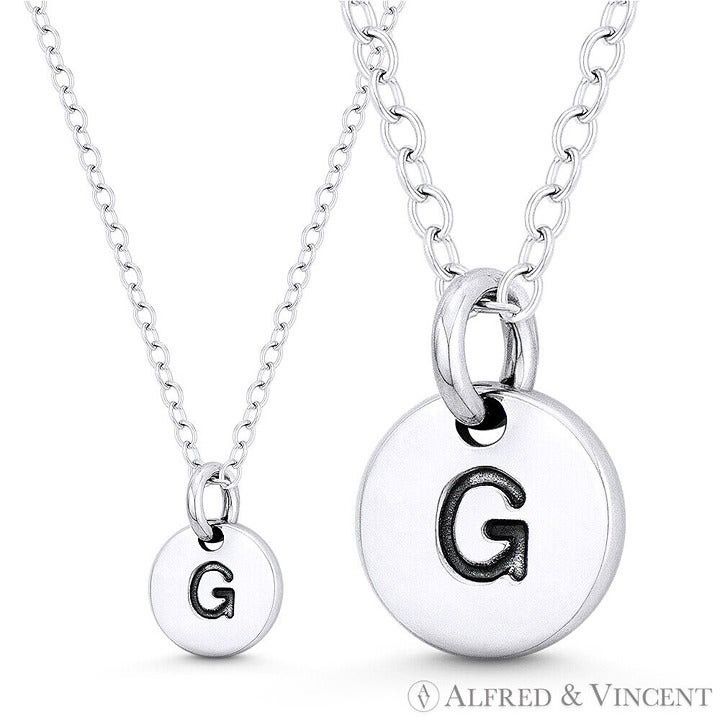 Other Initial Letter "G" Engraved Tiny Circle Pendant Size ONE SIZE - 1 Preview