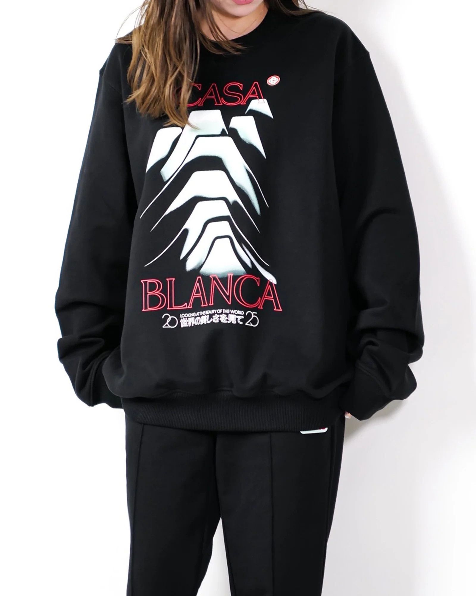Casablanca o1mle0626 Frosty Mountain Screen Printed Sweatshirt in Black Size US XXL / EU 58 / 5 - 3 Thumbnail