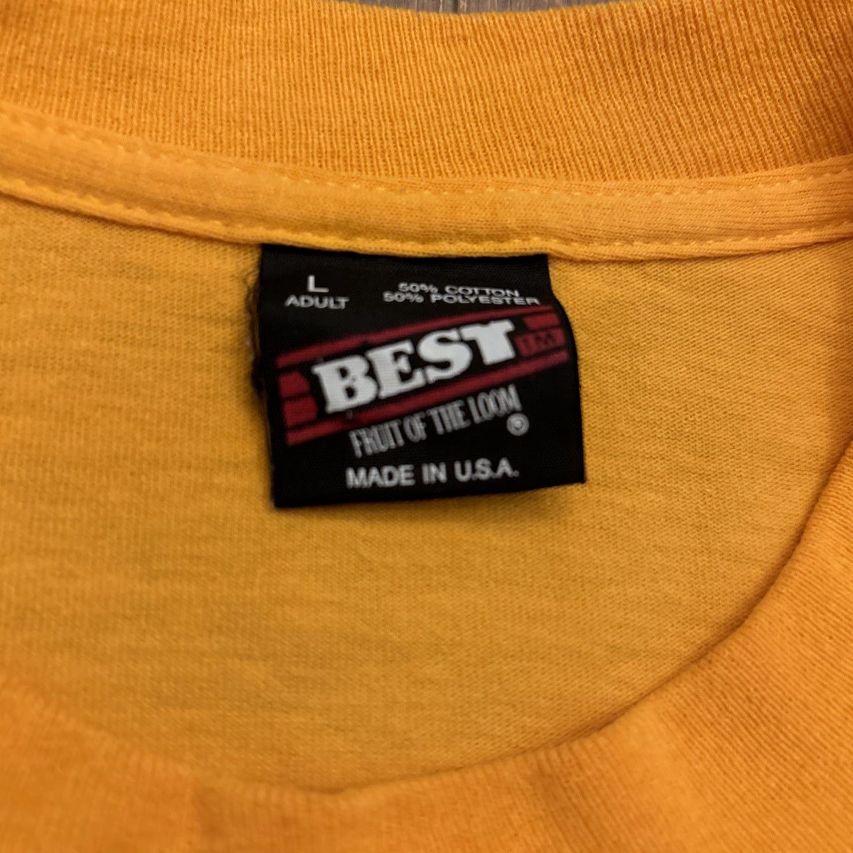Fruit Of The Loom VINTAGE Bishop Hafey School Mothers Club T-Shirt Yellow Men L Regular Shirt Hazleton PA Fruit of the Loom Yellow Size US L / EU 52-54 / 3 - 4 Thumbnail