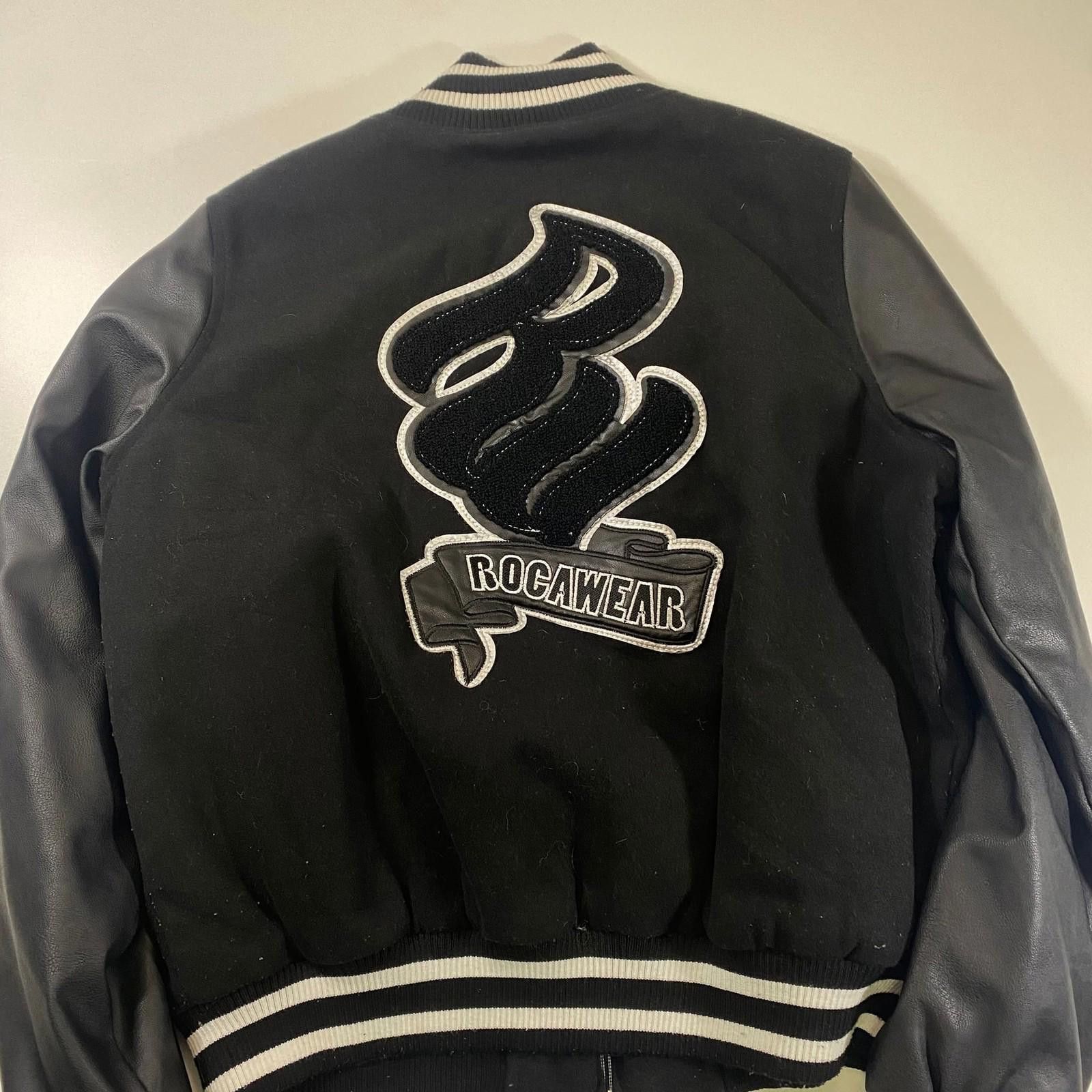 Rocawear Rocawear Varsity Bomber Rare Jacket Black Wool Y2K Size US S / EU 44-46 / 1 - 5 Thumbnail