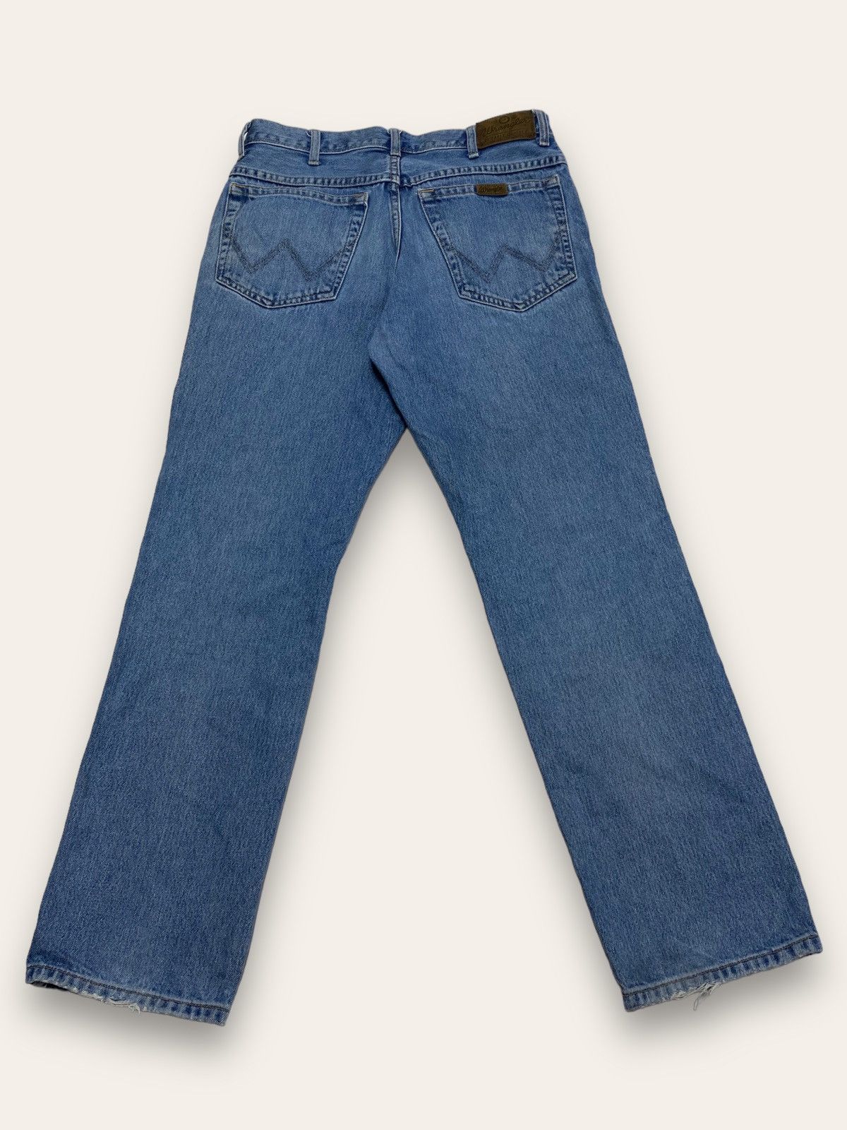 Jean Vintage WRANGLER Denim Baggy Jeans Light Blue Size US 32 / EU 48 - 1 Thumbnail