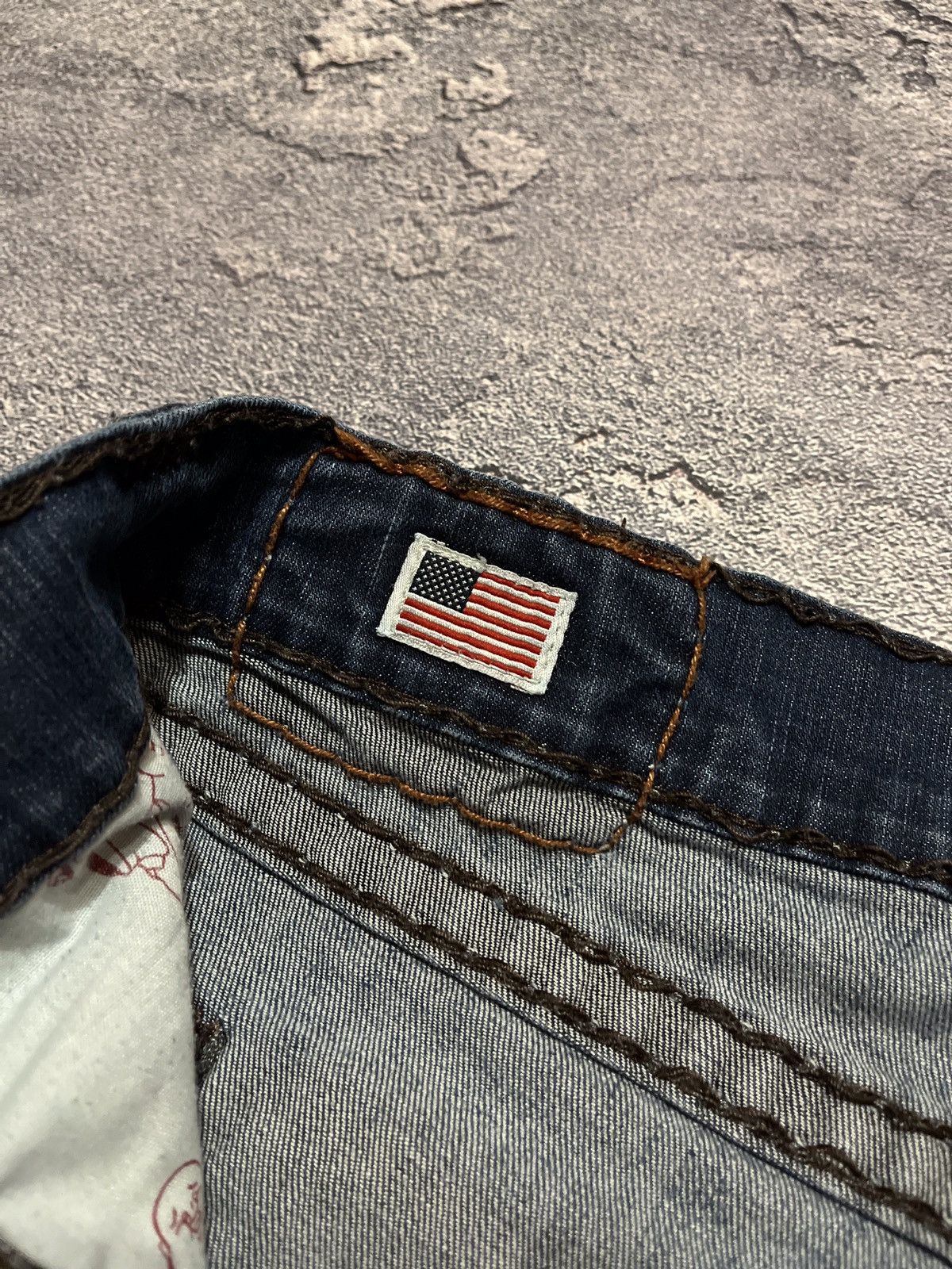 True Religion × Vintage Vintage True Religion Faded American Denim Baggy Hype Jeans Size US 38 / EU 54 - 9 Thumbnail