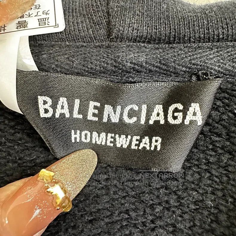 Balenciaga Balenciaga Black Embroidered Logo Zipper Hooded Sweatshirt Size US XS / EU 42 / 0 - 4 Thumbnail
