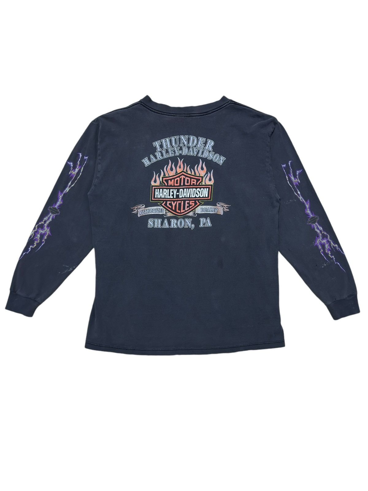 Harley Davidson Harley Davidson Faded Vintage Thunder Eagle Long Sleeve Tee Size US L / EU 52-54 / 3 - 2 Thumbnail